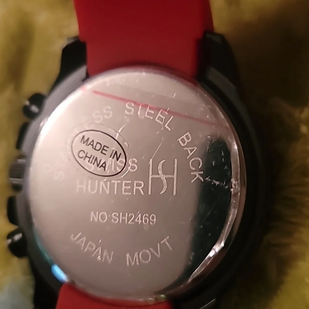 Swiss Hunter‎ Watch SH2469 Red Silicone Band